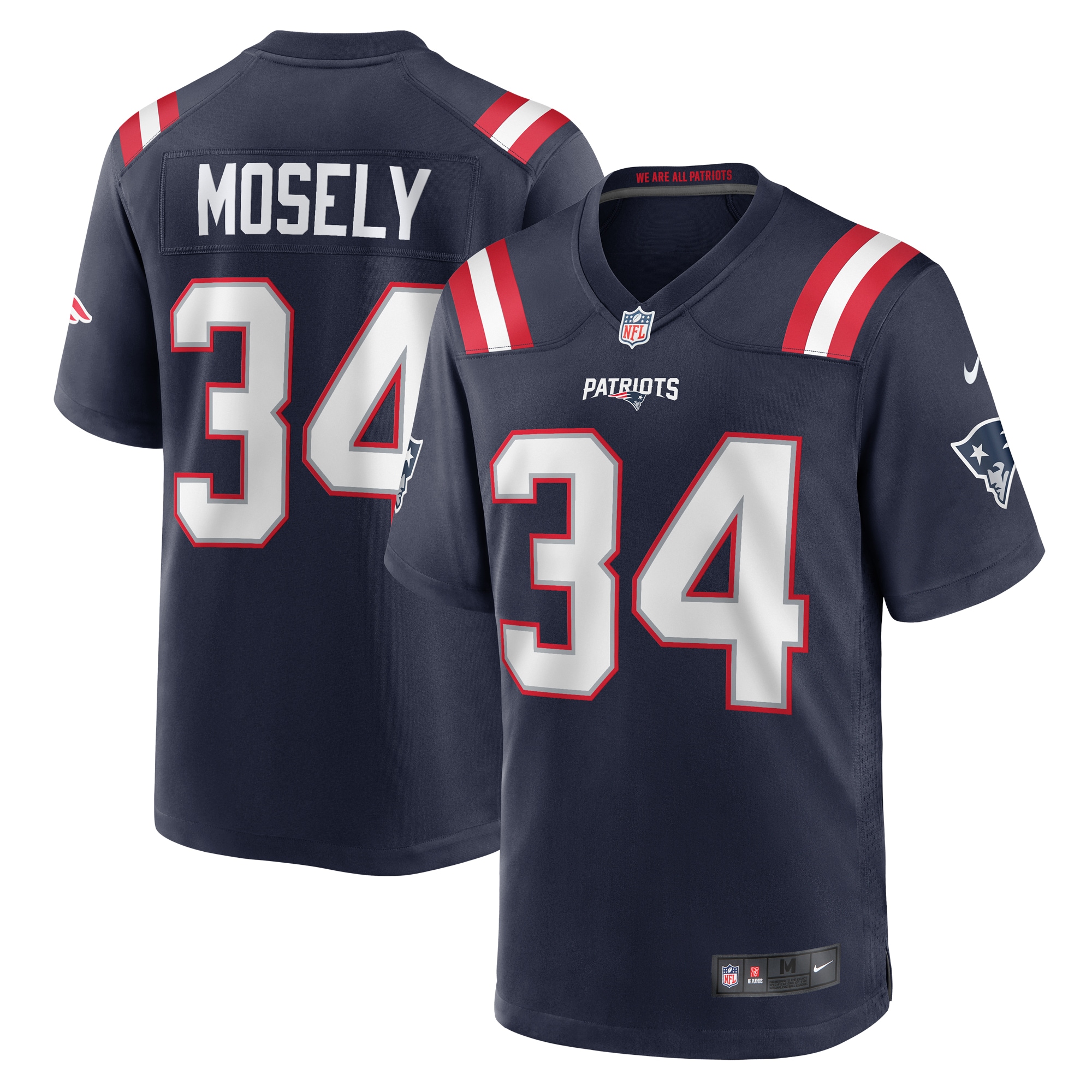 New England Patriots Quandre Mosely Navy Home Game Player NFL Jersey Men's