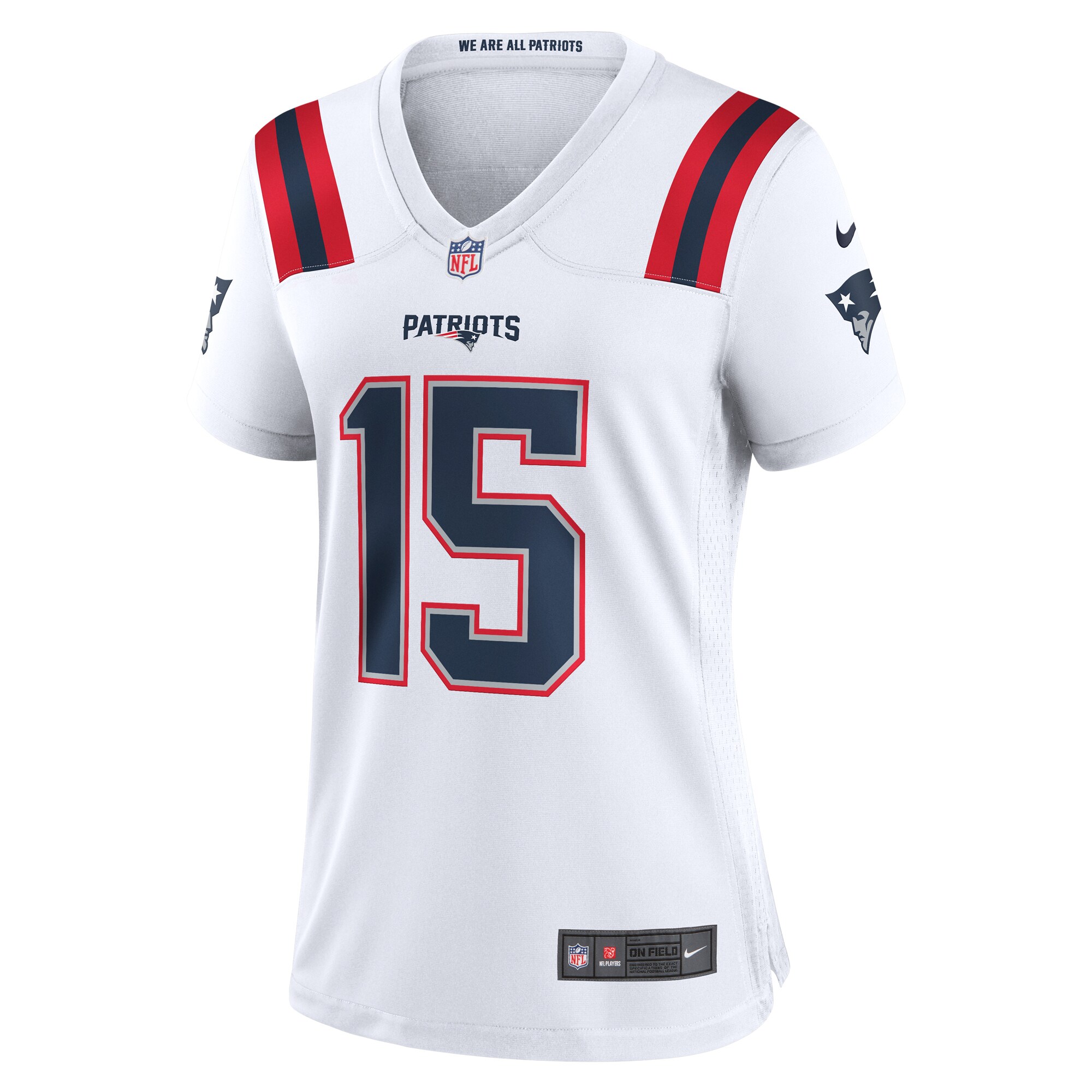 New England Patriots Ezekiel Elliott White Game Player NFL Jersey Women's