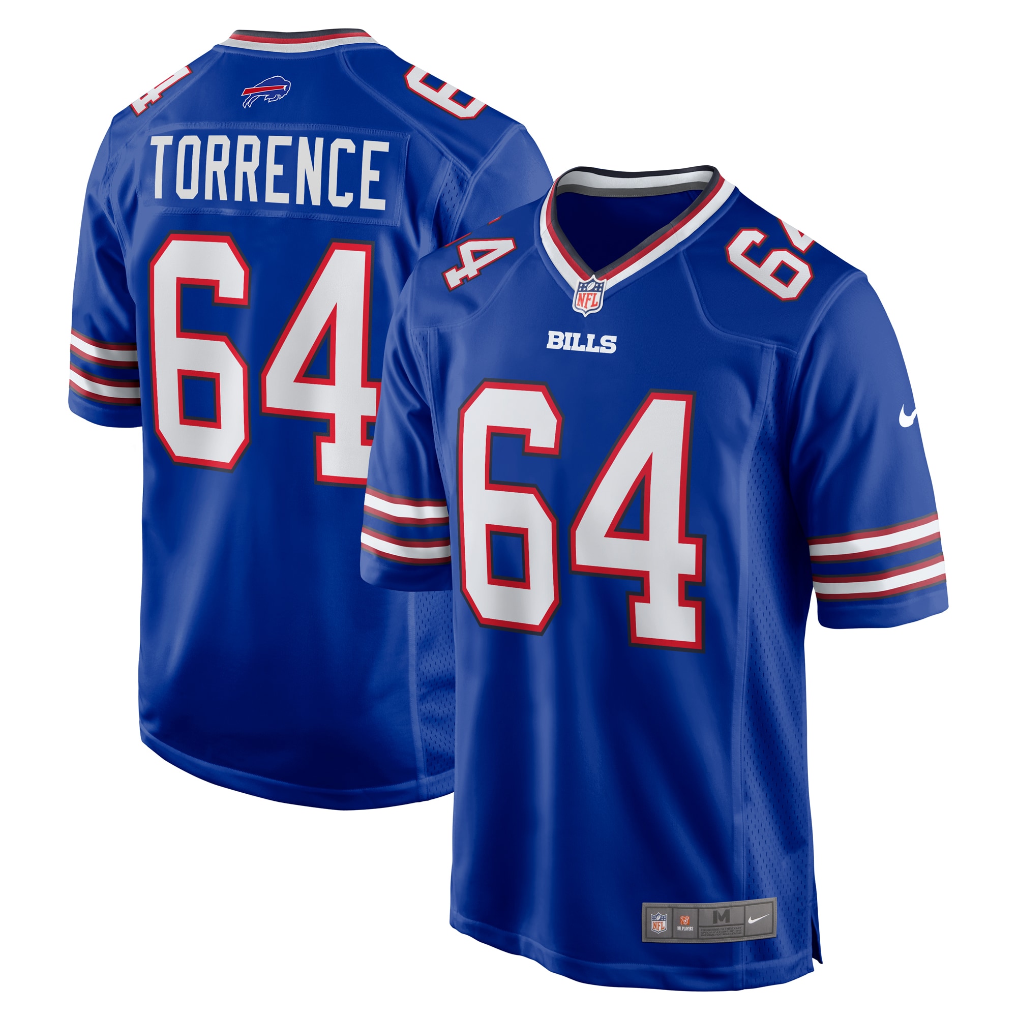 Buffalo Bills O'Cyrus Torrence Royal Home Game NFL Jersey Men's
