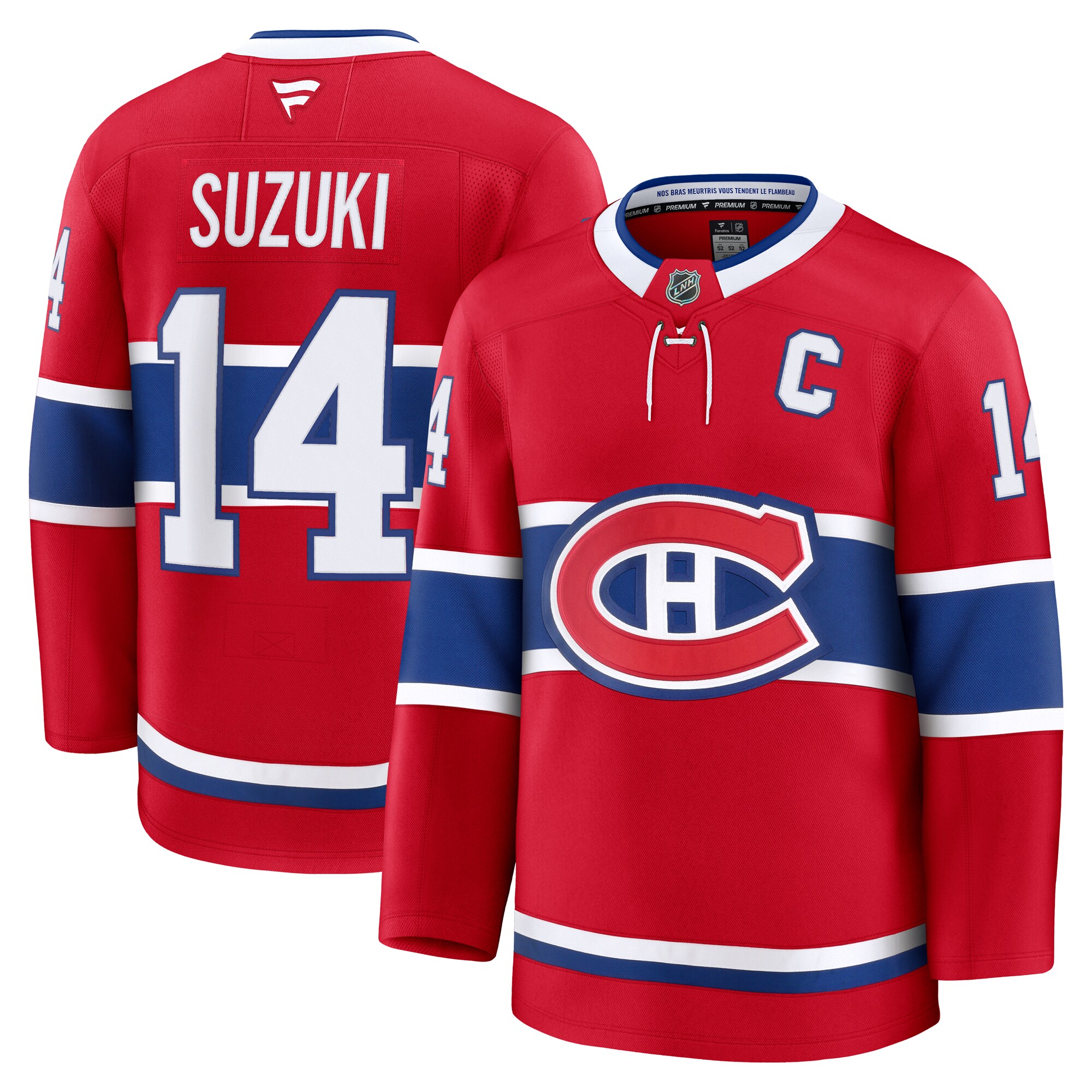 Montreal Canadiens Nick Suzuki Red Home Premium NHL Jersey Men's