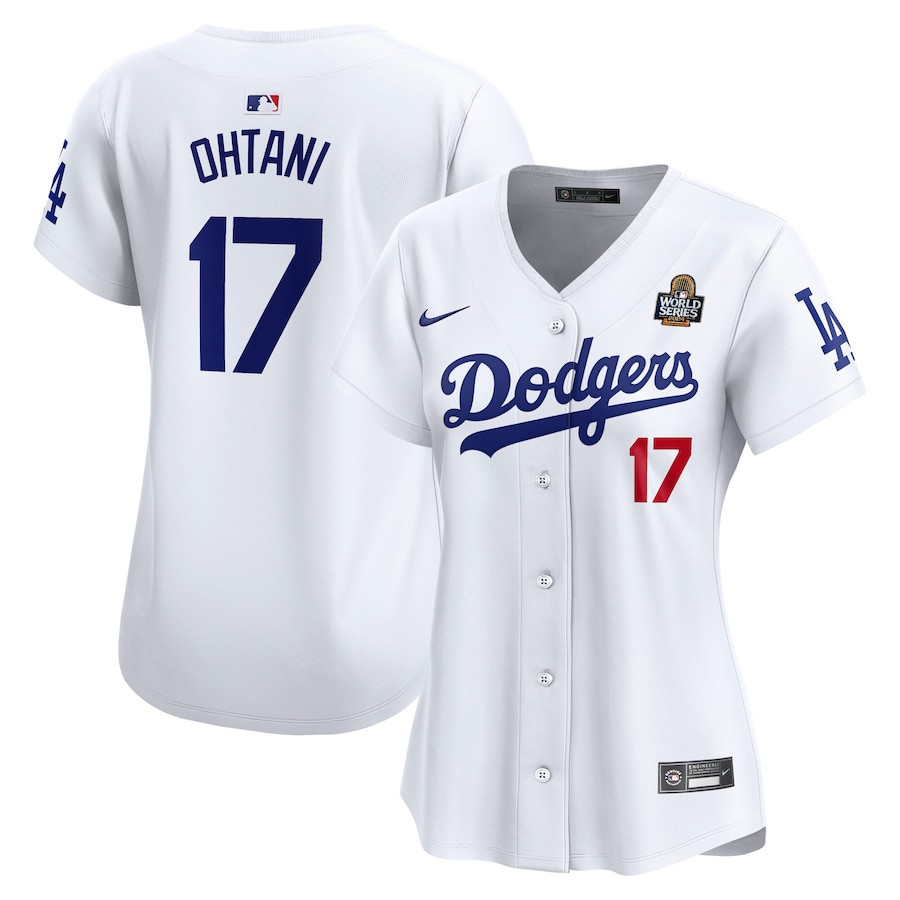 Shohei Ohtani 17 Los Angeles Dodgers 2024 World Series Limited Player White MLB Jersey Women's