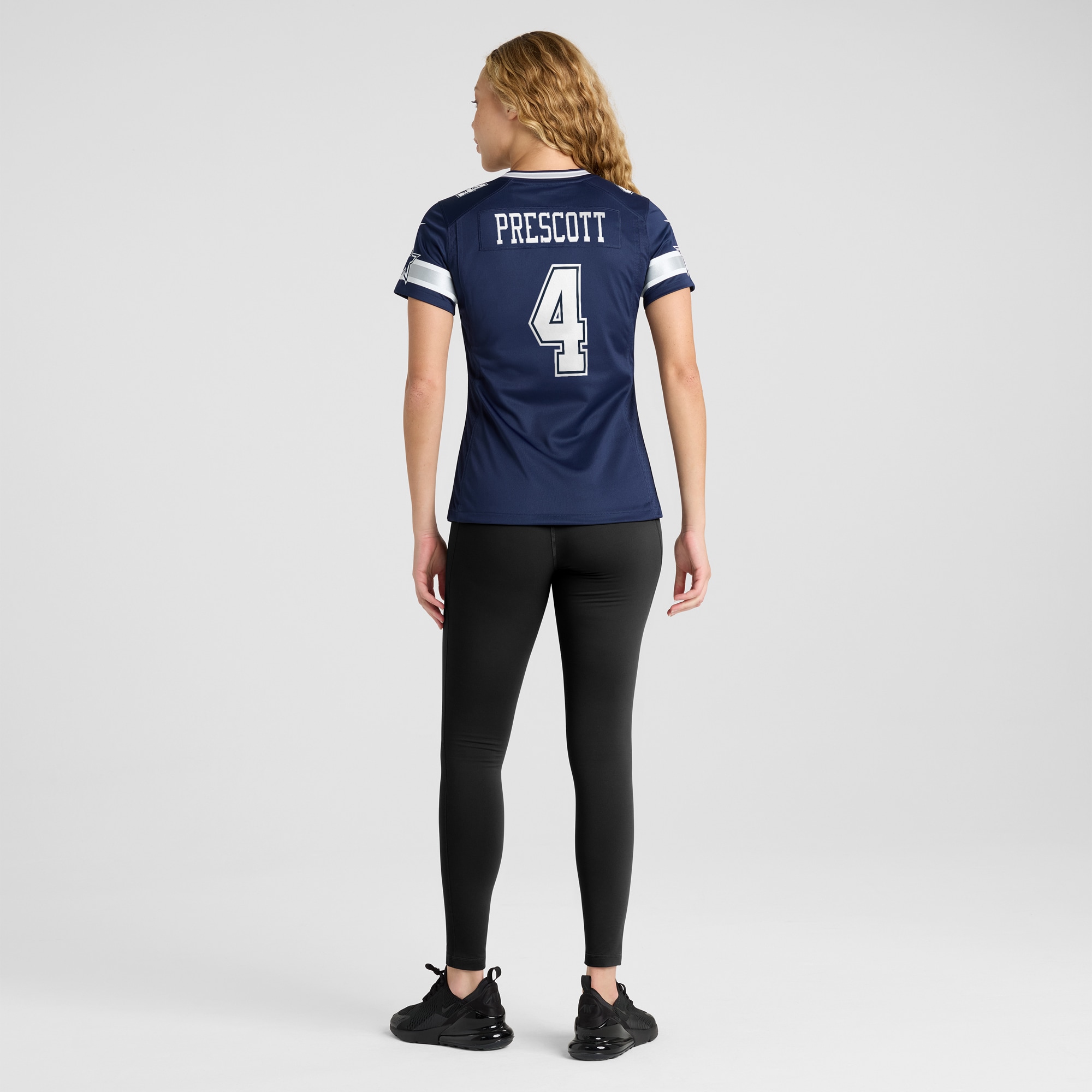 Dallas Cowboys Dak Prescott Navy Game Team NFL Jersey Women's