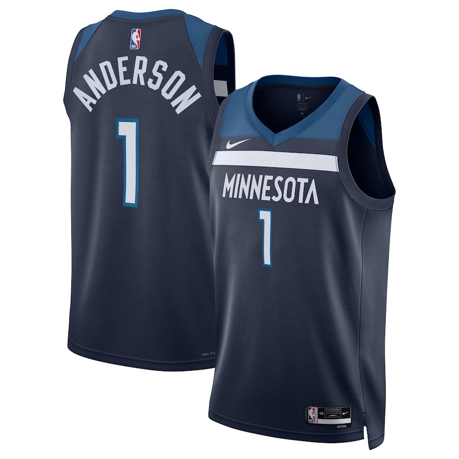 Kyle Anderson 1 Minnesota Timberwolves Unisex Swingman Icon Edition Navy NBA Jersey Unisex