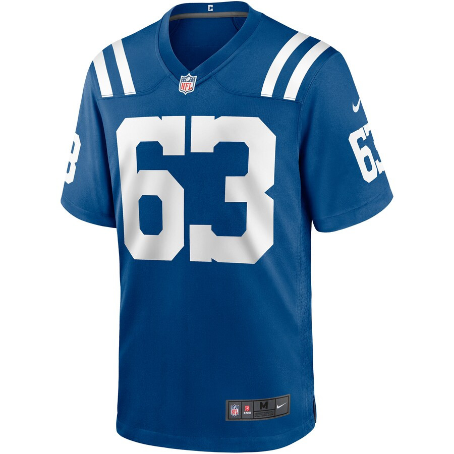 Danny Pinter 63 Indianapolis Colts Game Royal NFL Jersey Men's