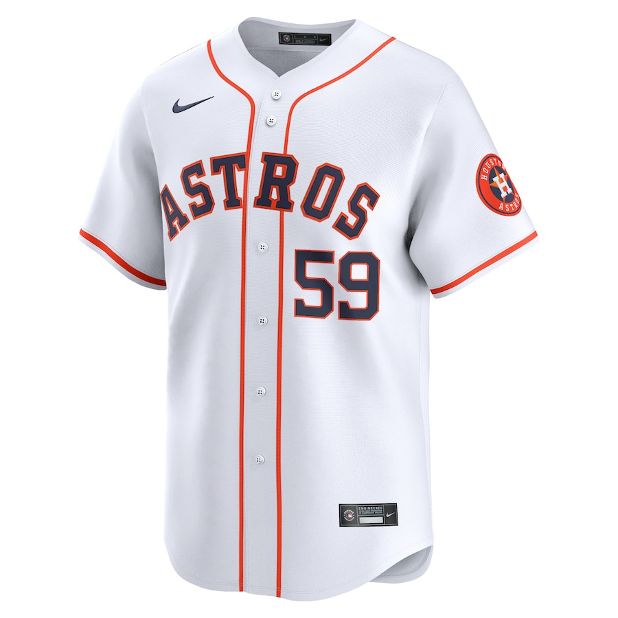 Framber Valdez 59 Houston Astros Home Limited Player White MLB Jersey Men's