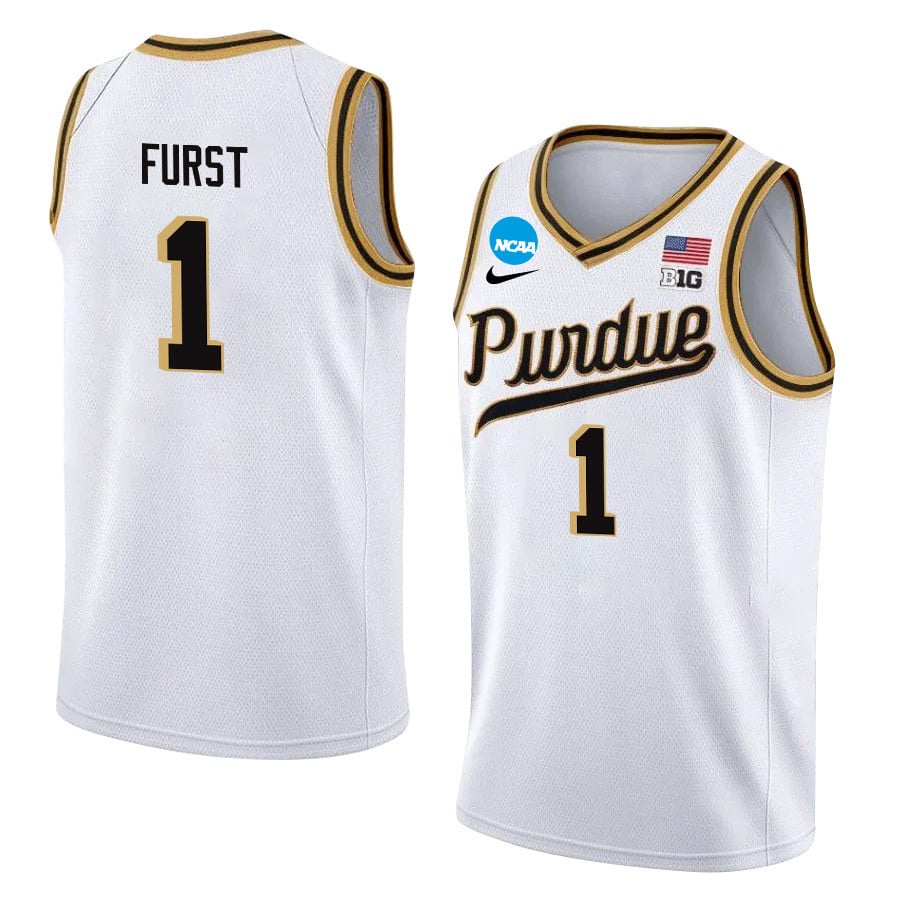 Caleb Furst 1 Purdue Boilermakers 2024 White Unisex NCAA Jersey Unisex