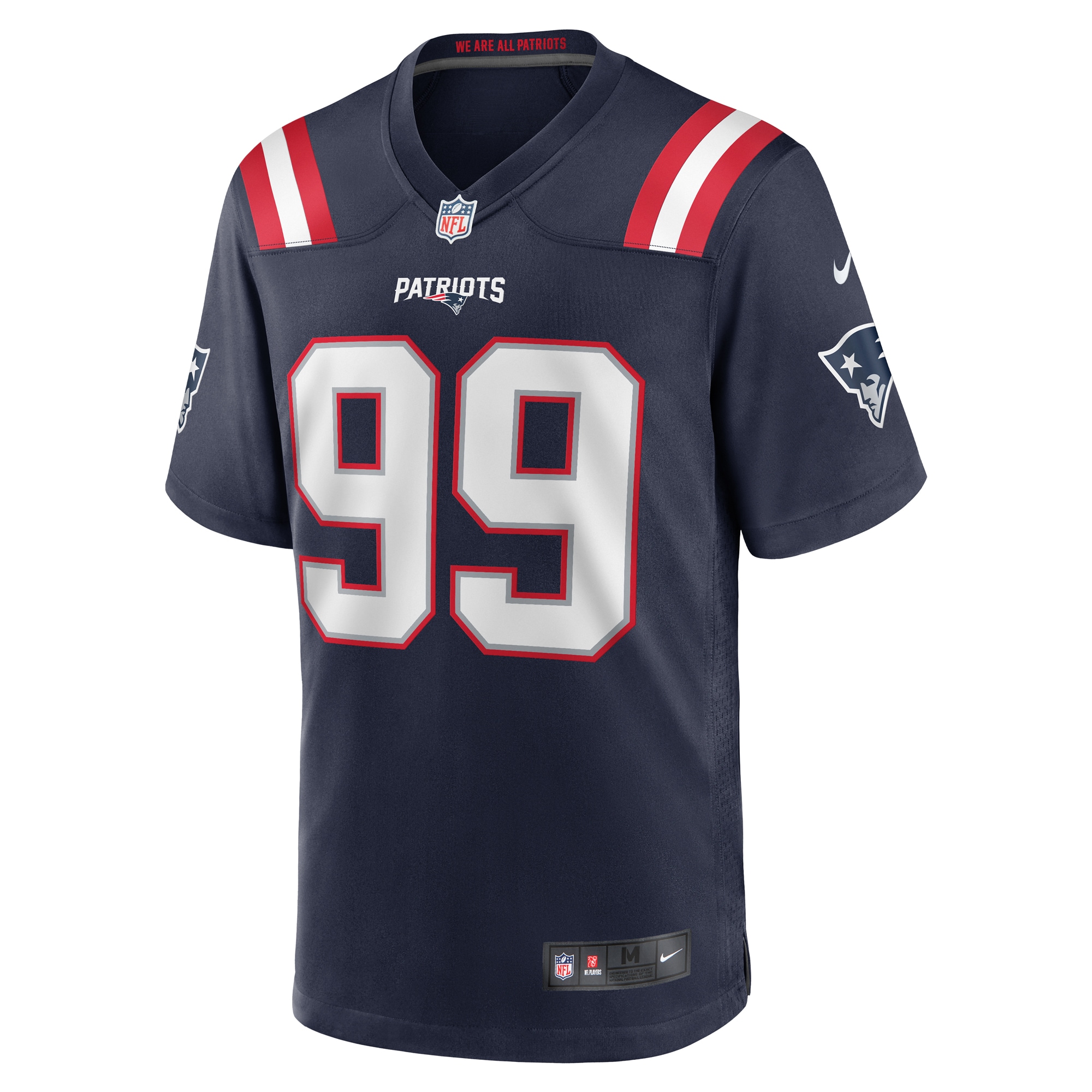 New England Patriots Keion White Navy Team Game NFL Jersey Men's