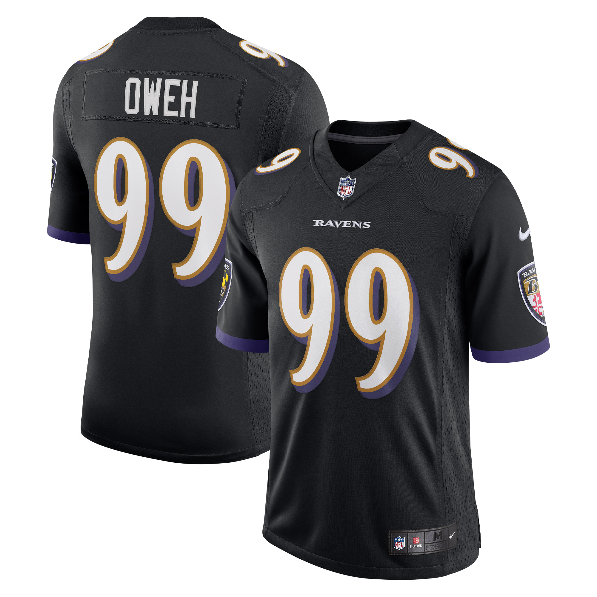 Baltimore Ravens Odafe Oweh Black Vapor Limited NFL Jersey Men's