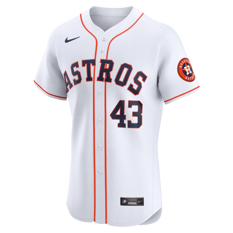 Lance McCullers Jr. 43 Houston Astros Home Elite Player White MLB Jersey Men's