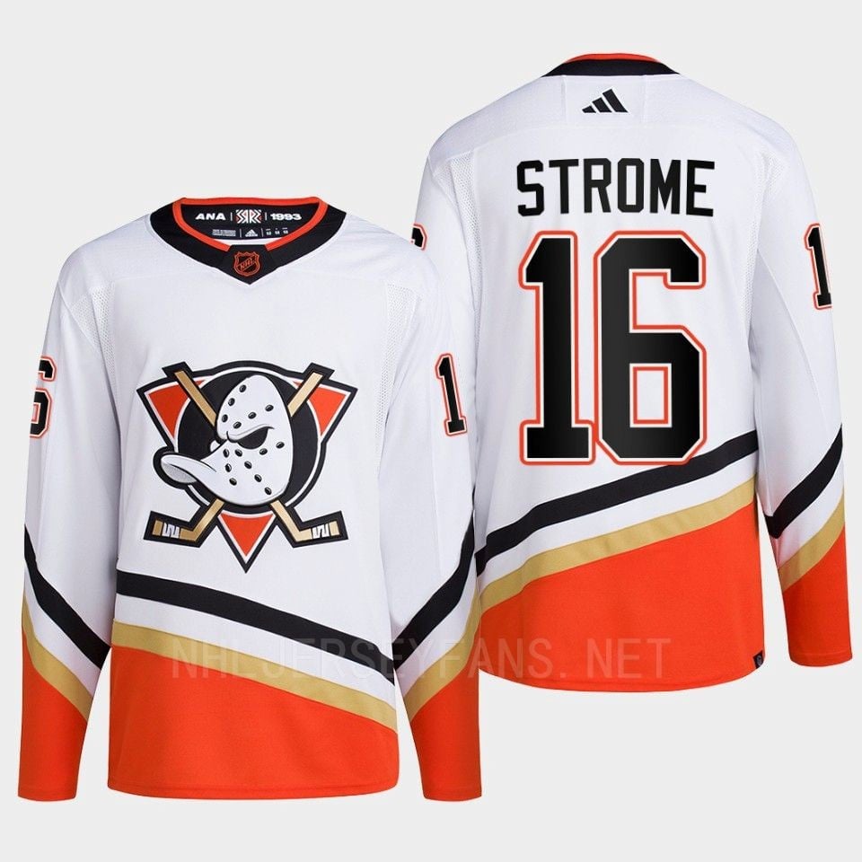 Anaheim Ducks 2022 Reverse Retro 2.0 Ryan Strome 16 White Primegreen NHL Jersey Men's