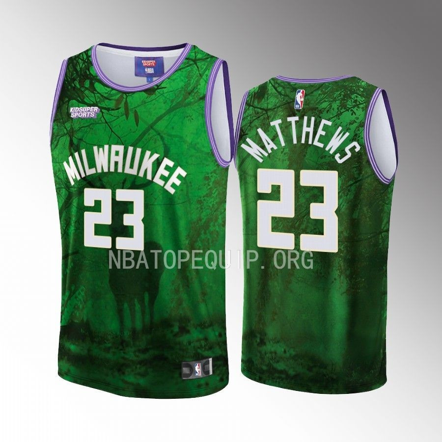 Wesley Matthews 23 Milwaukee Bucks KidSuper Studio Unisex Hometown NBA Jersey Unisex