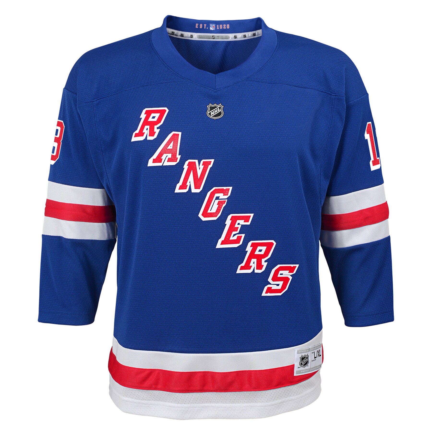New York Rangers Alexis Lafreniere Blue Home Player NHL Jersey Youth
