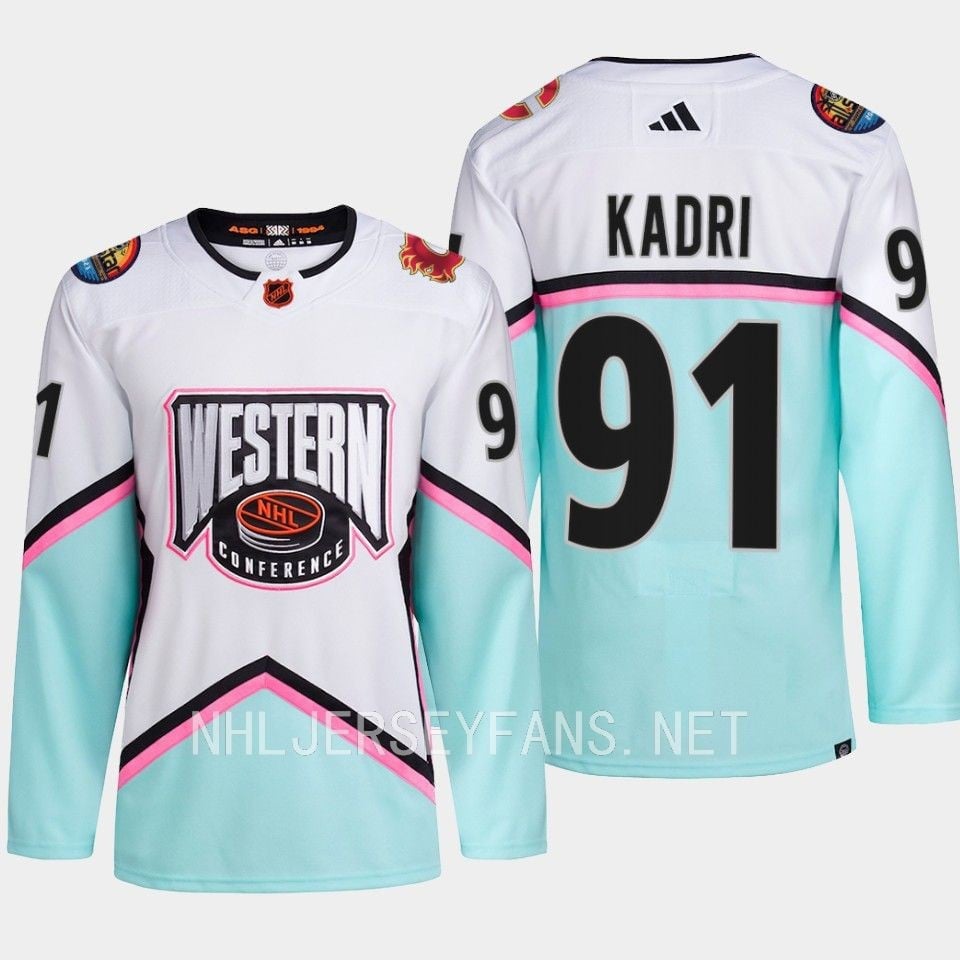 Nazem Kadri 91 Flames 2023 All Star Western Conference White NHL Jersey Men's