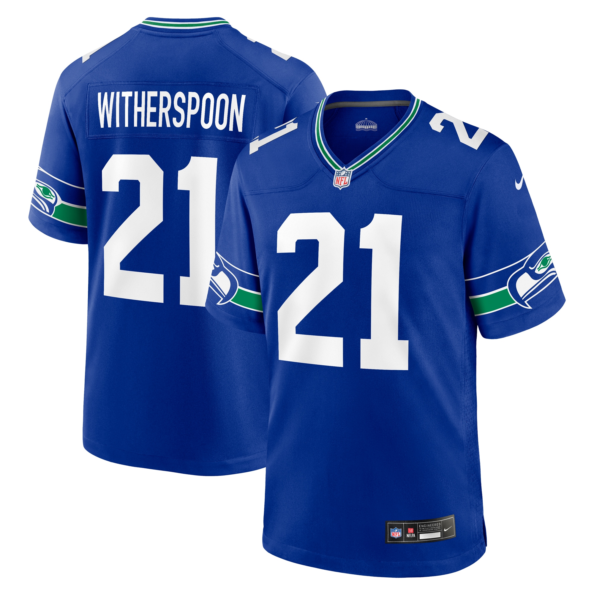 Seattle Seahawks Devon Witherspoon Royal Throwback Player Game NFL Jersey Men's