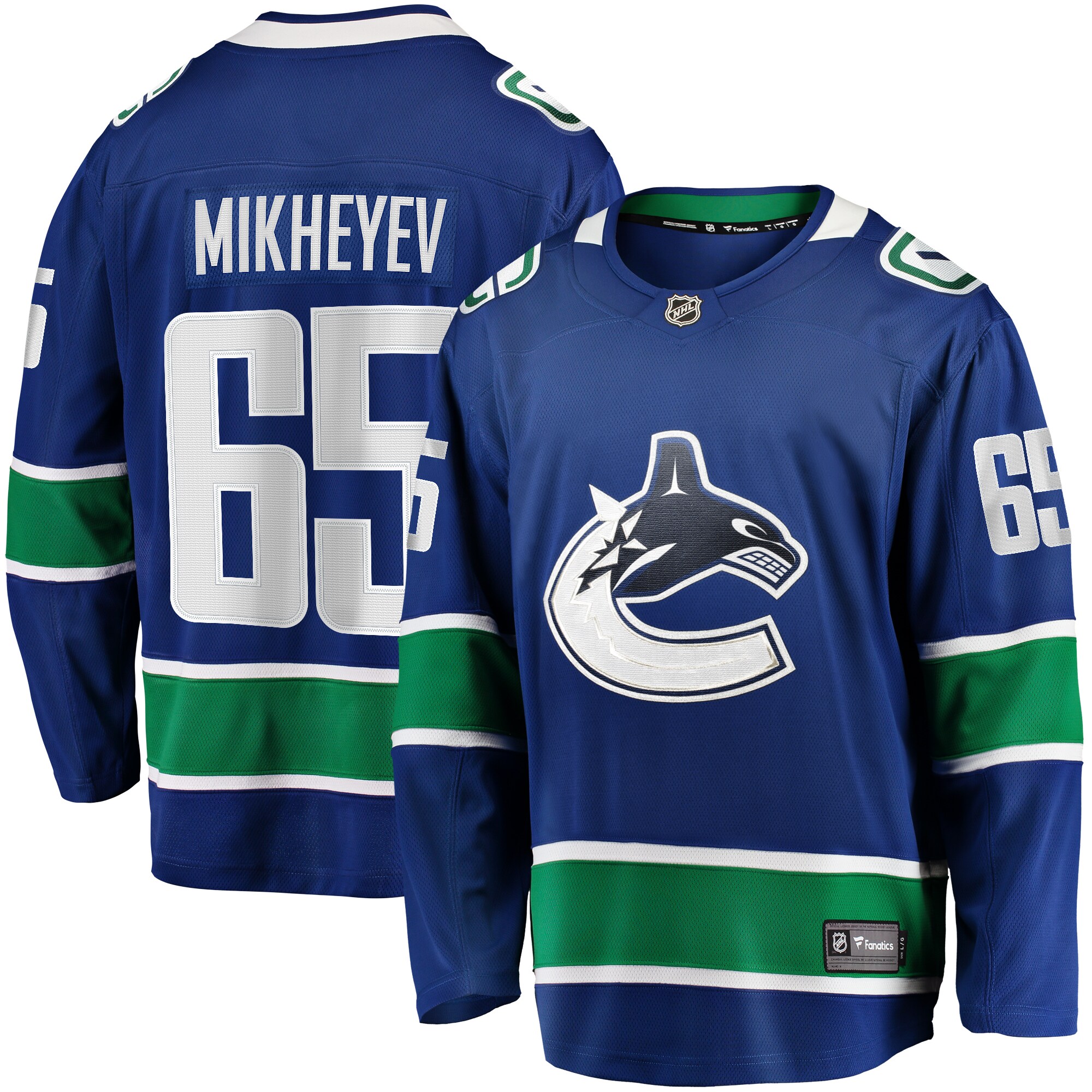 Vancouver Canucks Ilya Mikheyev Blue Home Breakaway NHL Jersey Men's