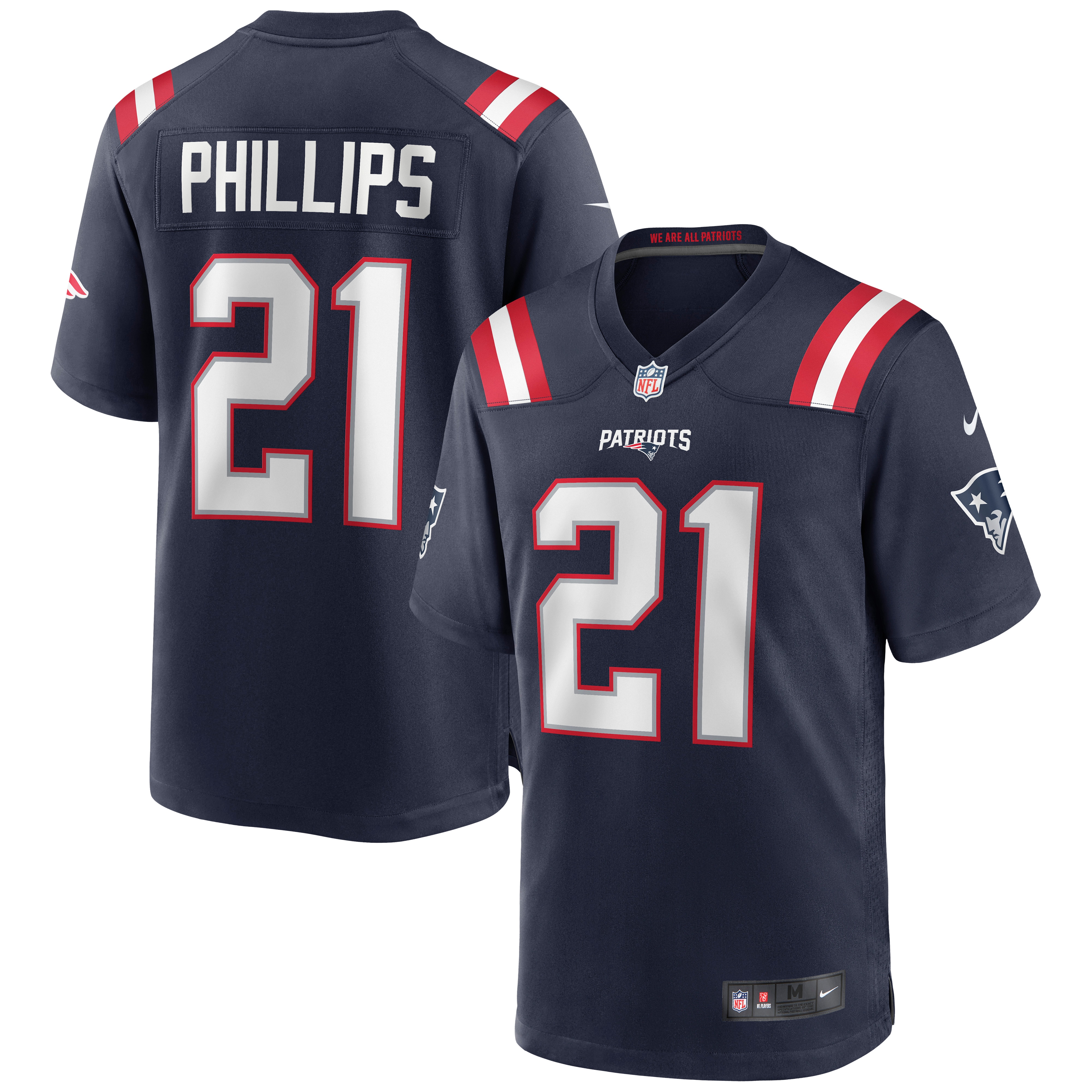 New England Patriots Adrian Phillips Navy Game NFL Jersey Men's