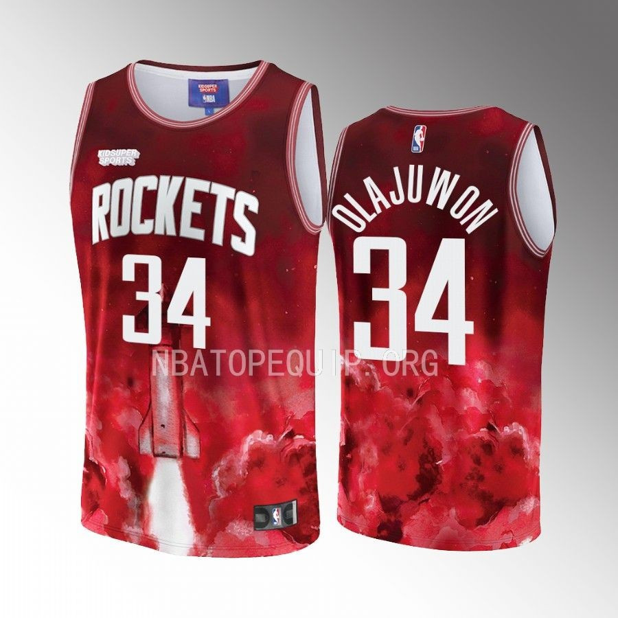 Hakeem Olajuwon 34 Houston Rockets KidSuper Studio Unisex Hometown NBA Jersey Unisex