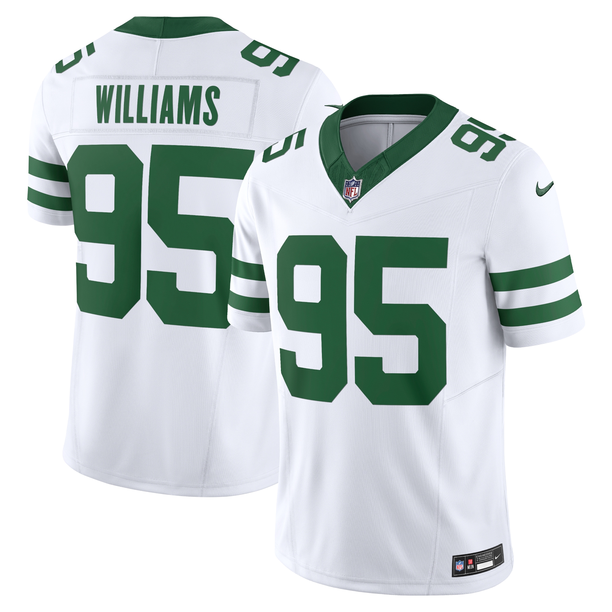 New York Jets Quinnen Williams Legacy White Vapor F.U.S.E. Limited NFL Jersey Men's