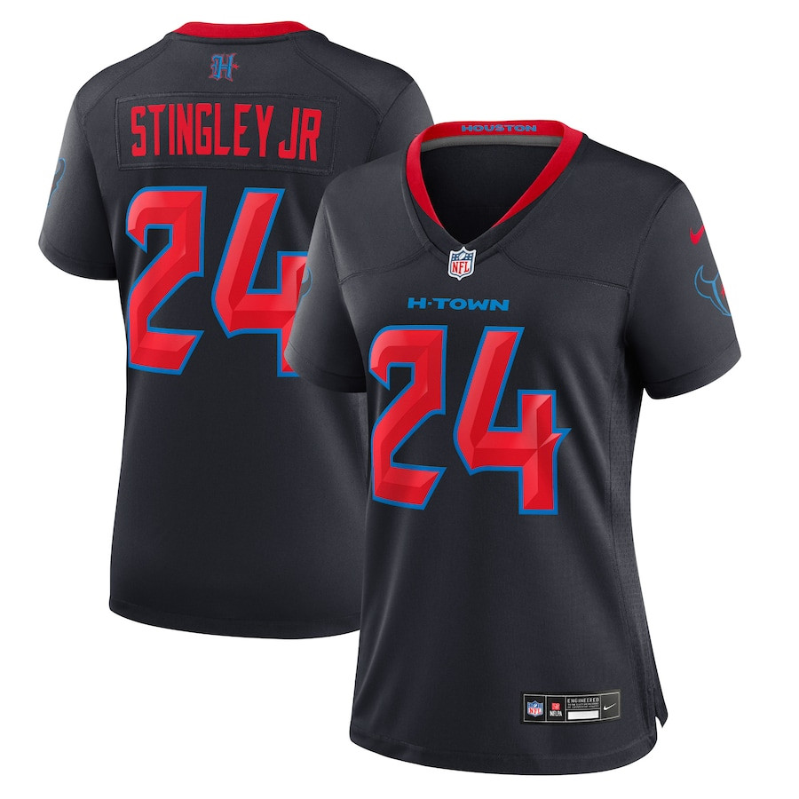 Derek Stingley Jr. 24 Houston Texans Alternate Game Navy NFL Jersey Women's