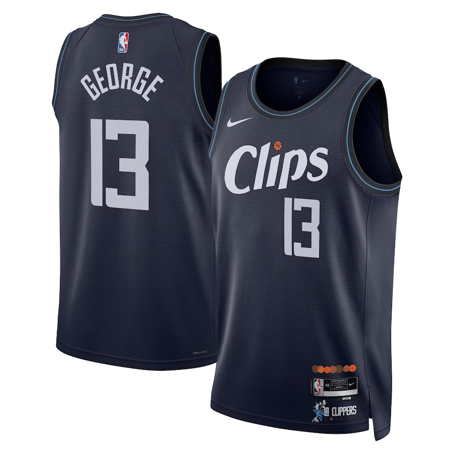Paul George 13 Los Angeles Clippers 2023/24 City Edition Swingman Navy NBA Jersey Men's