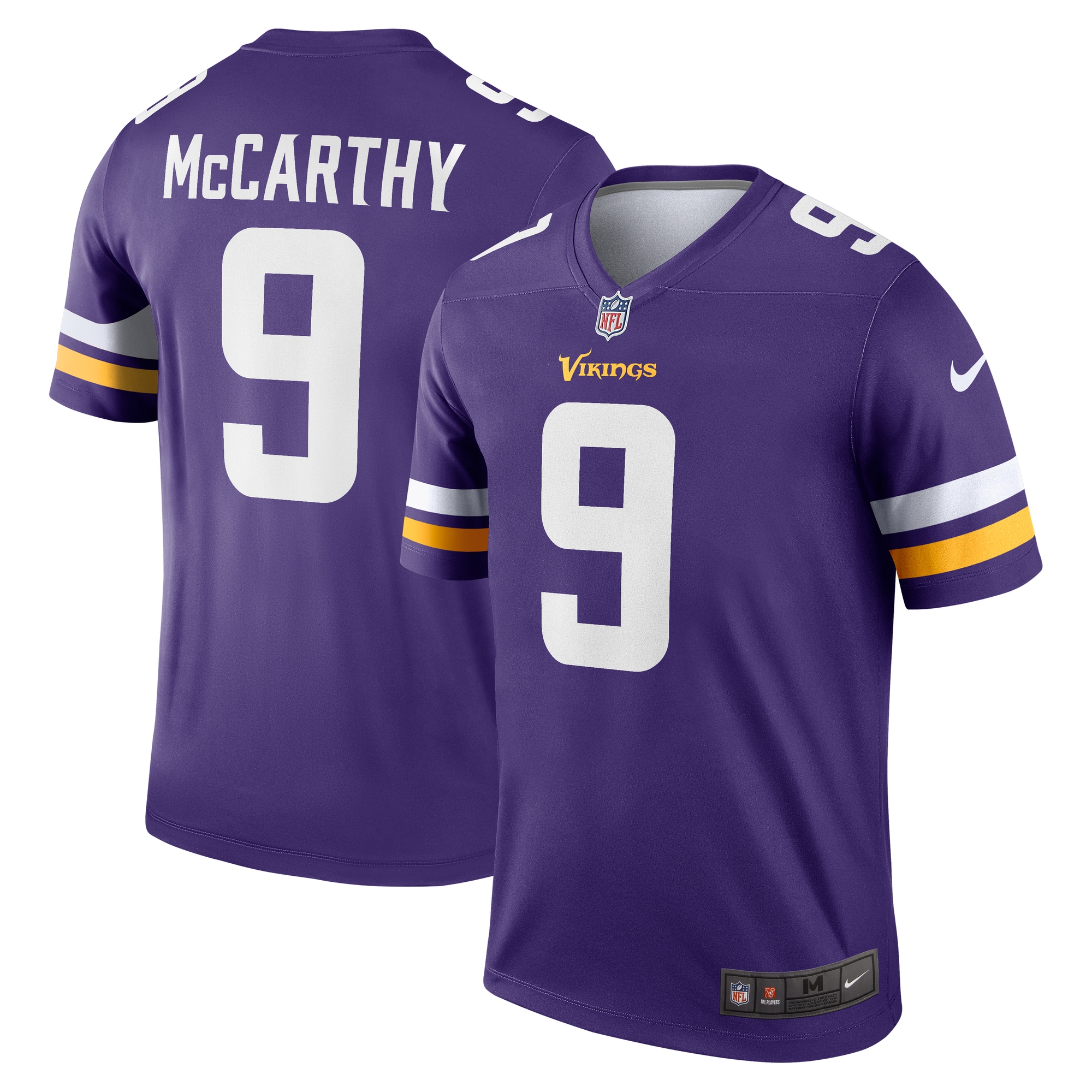 Minnesota Vikings J.J. McCarthy Purple Team Legend Player Performance NFL Jersey Men's