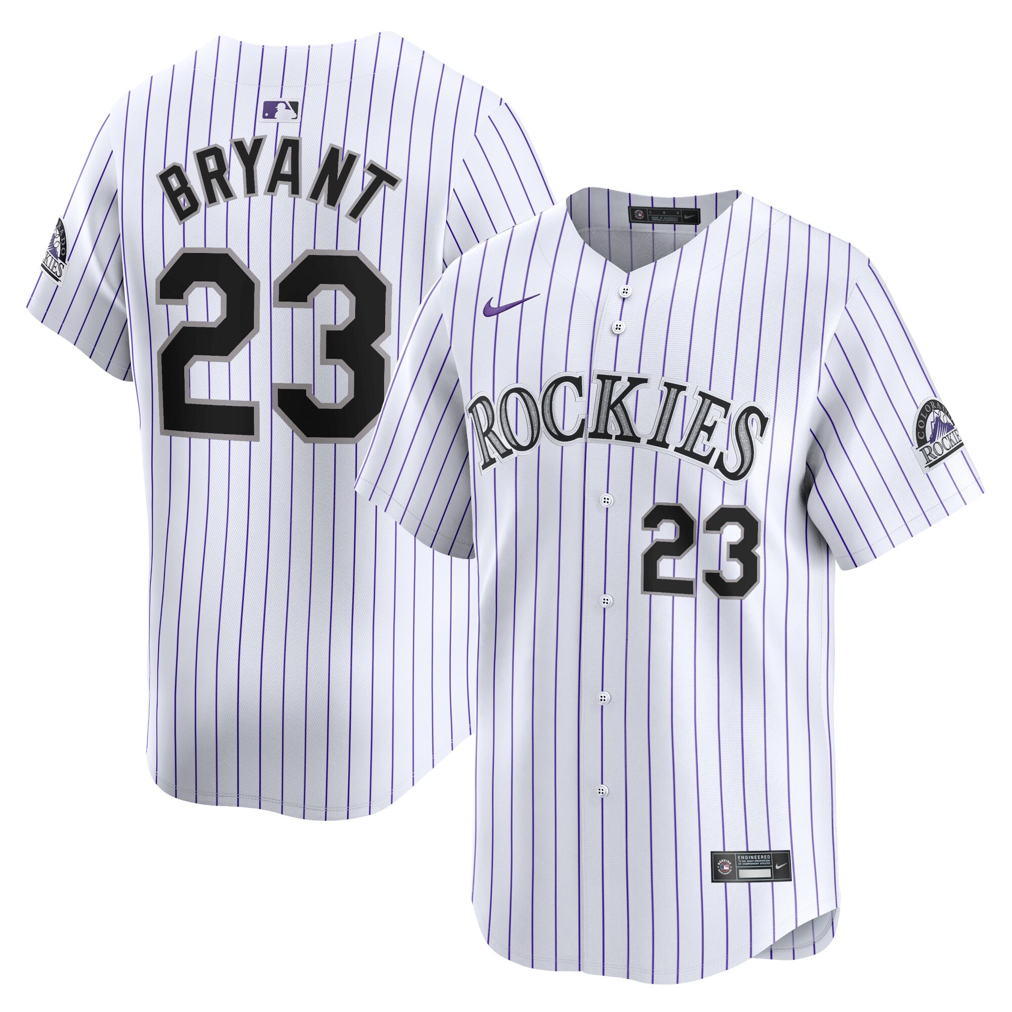 Colorado Rockies Kris Bryant White Home Limited Player MLB Jersey Men's