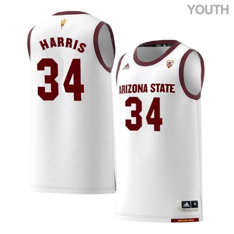34 Tyler Harri White Retro Arizona State Sun Devils NCAA Jersey Youth