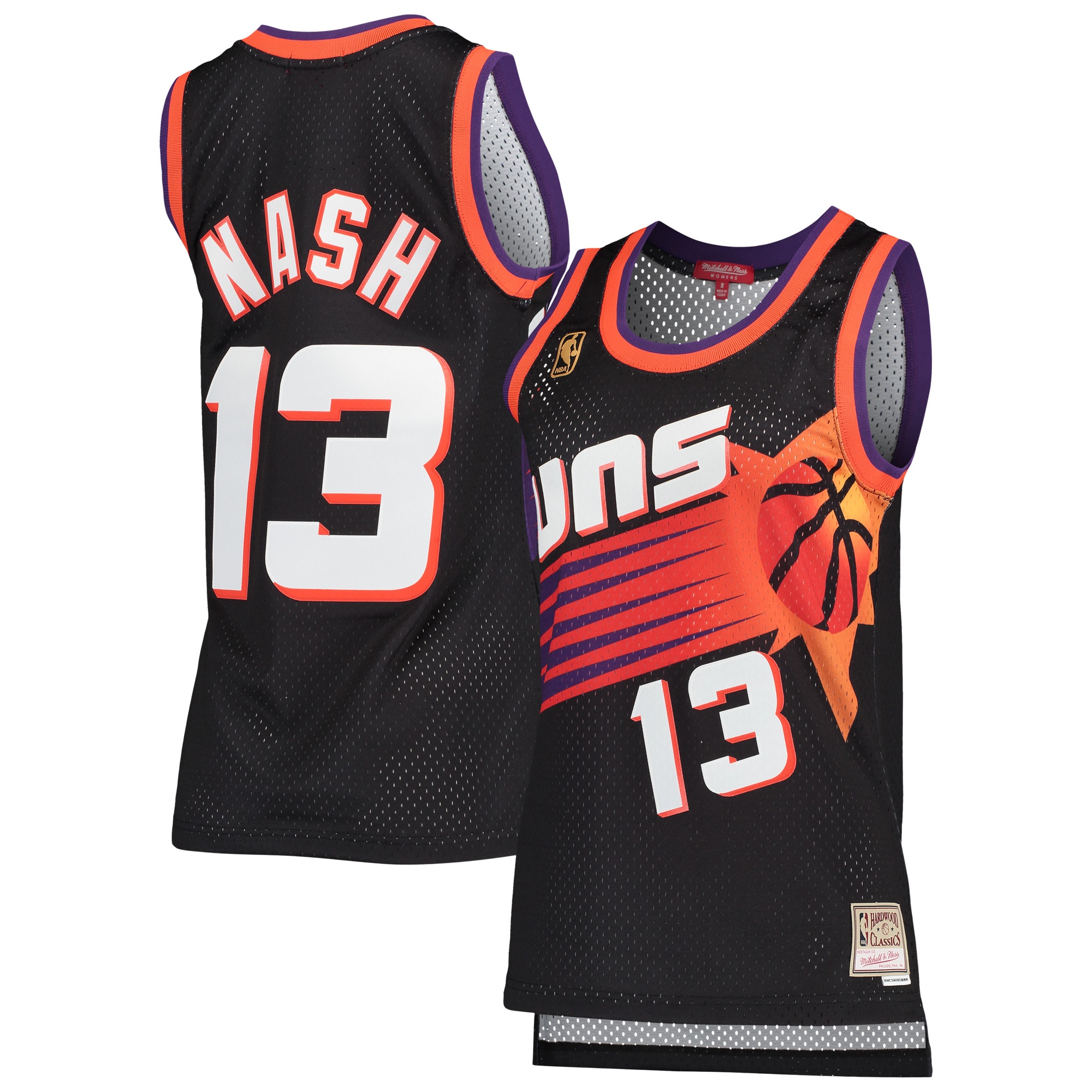 Mitchell Ness Steve Nash Black Phoenix Suns Hardwood Classics Swingman NBA Jersey Women's