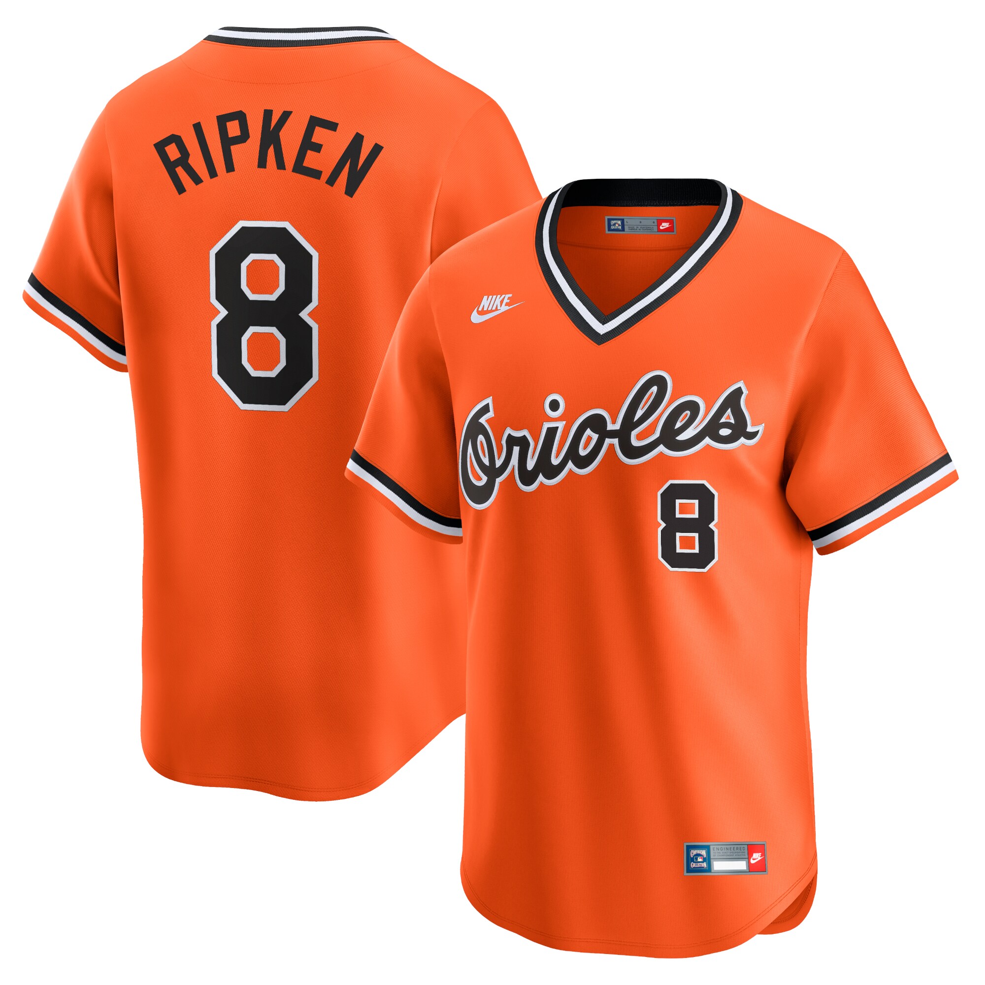 Baltimore Orioles Cal Ripken Jr. Orange Throwback Cooperstown Limited MLB Jersey Men's