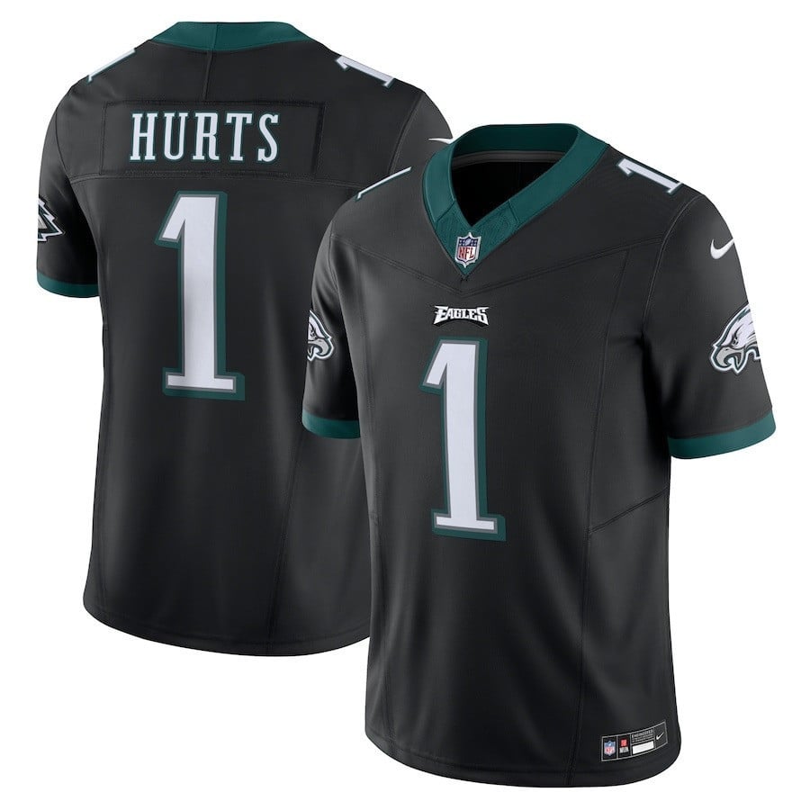 Jalen Hurts 1 Philadelphia Eagles Vapor F.U.S.E. Limited Black NFL Jersey Men's