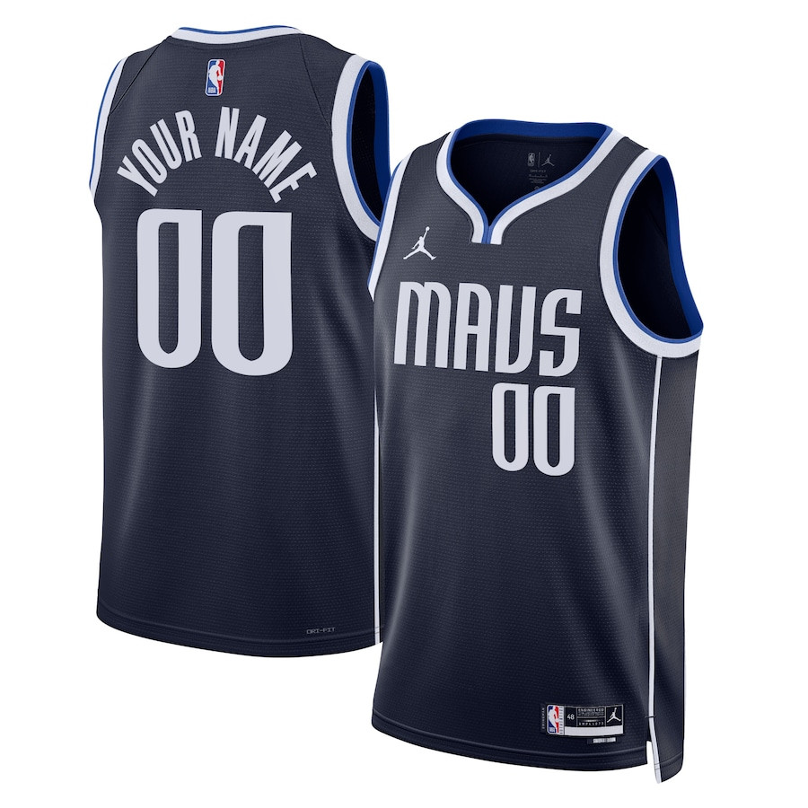 Dallas Mavericks 2023/24 Statement Swingman Custom Navy NBA Jersey Men's