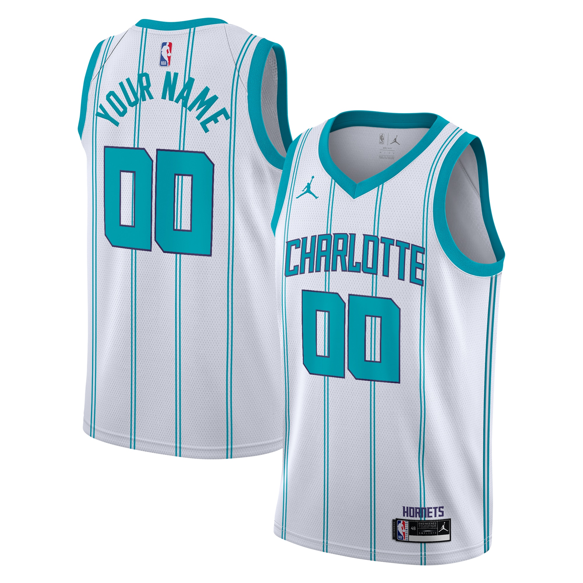 Charlotte Hornets Jordan Association Edition Swingman Custom NBA Jersey Youth