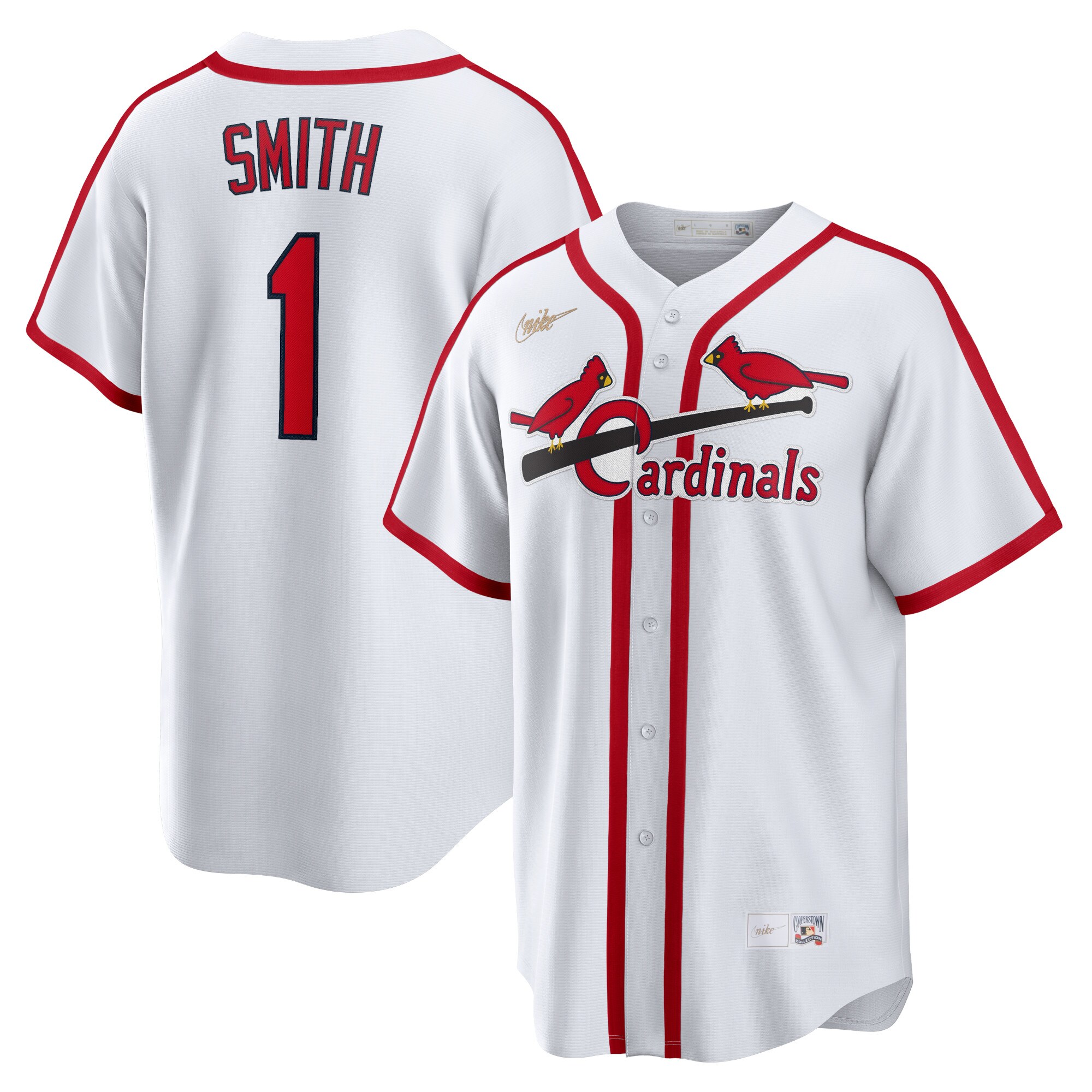St. Louis Cardinals Ozzie Smith White Home Cooperstown Collection Player MLB Jersey Men's