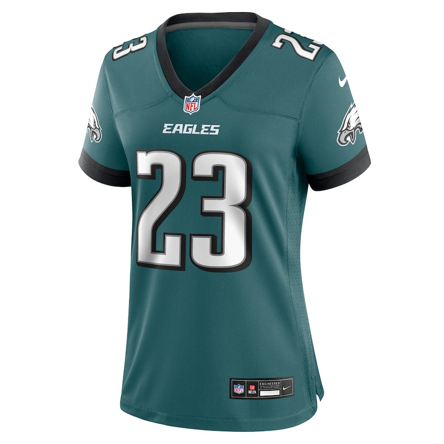 Eli Ricks 23 Philadelphia Eagles Team Game Midnight Green NFL Jersey Women's