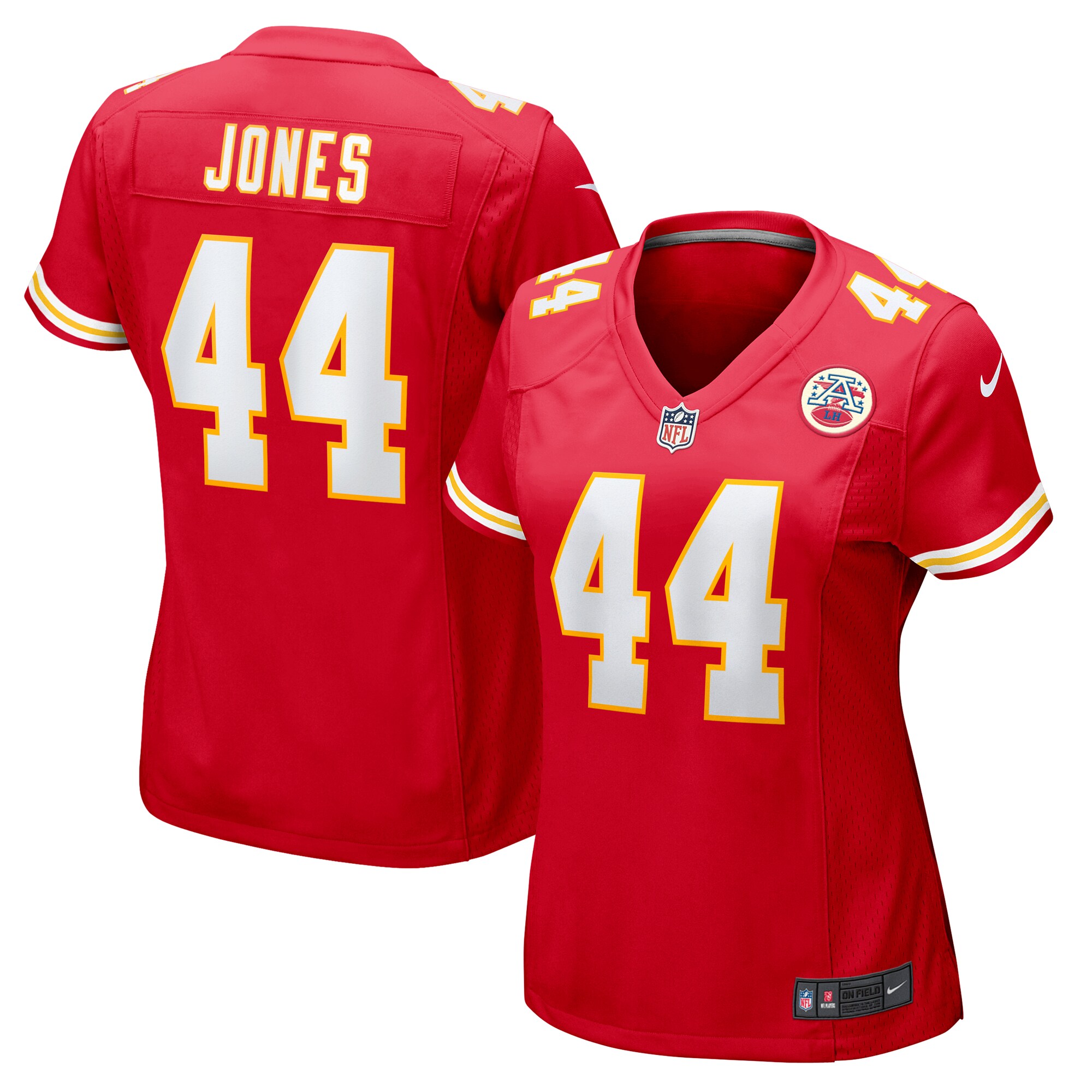 Kansas City Chiefs Cam Jones Red Game NFL Jersey Women's