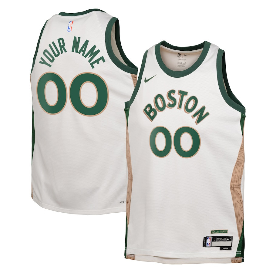 Boston Celtics 2023/24 City Edition Swingman Custom White NBA Jersey Youth
