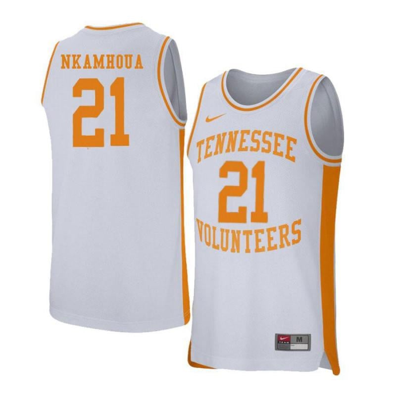21 Olivier Nkamhou White Retro Elite Tennessee Volunteers NCAA Jersey Men's