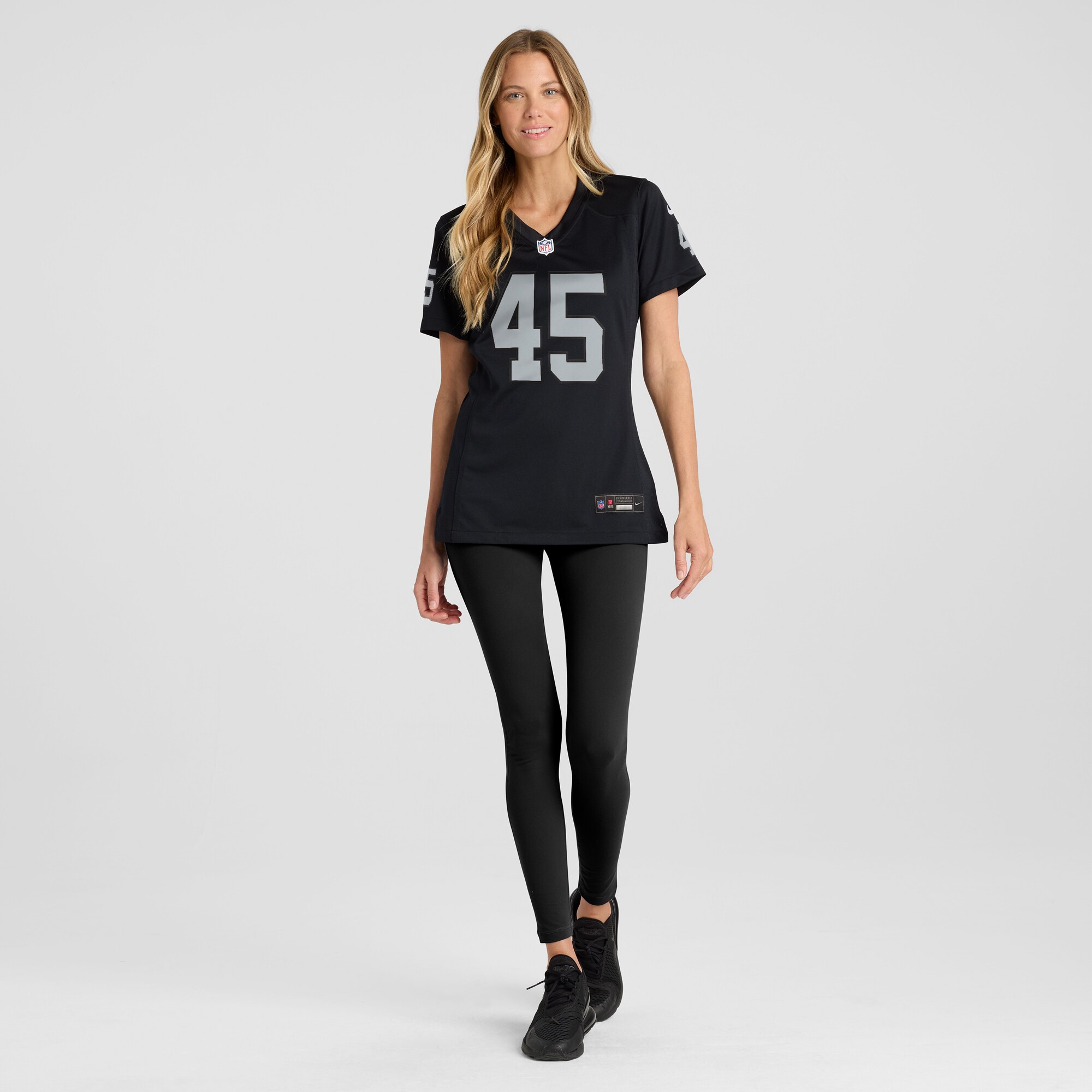 Las Vegas Raiders Jaquan Johnson Black Game Player NFL Jersey Women's