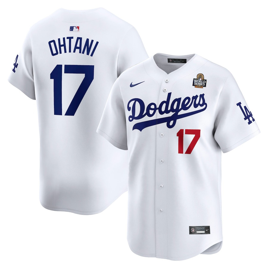 Shohei Ohtani 17 Los Angeles Dodgers 2024 World Series Home Limited Player White MLB Jersey Men's