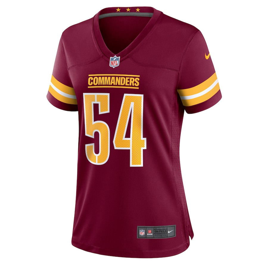 Camaron Cheeseman 54 Washington Commanders Game Burgundy NFL Jersey Women's