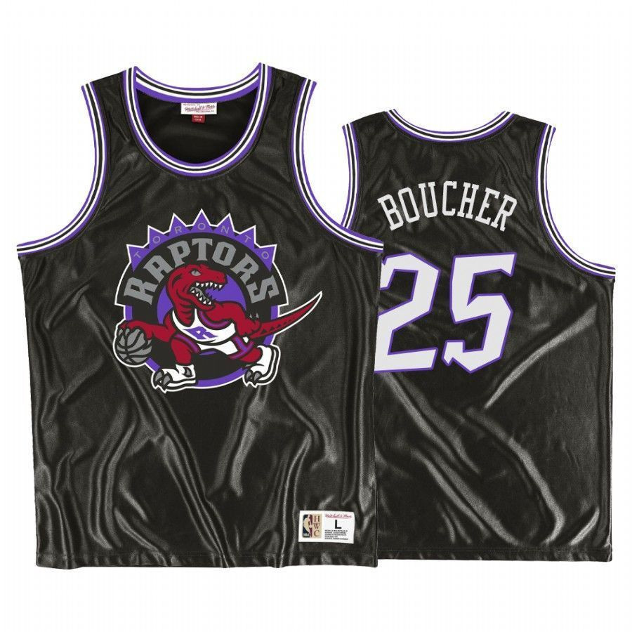 Toronto Raptors Chris Boucher 25 Black Dazzle NBA Jersey Men's