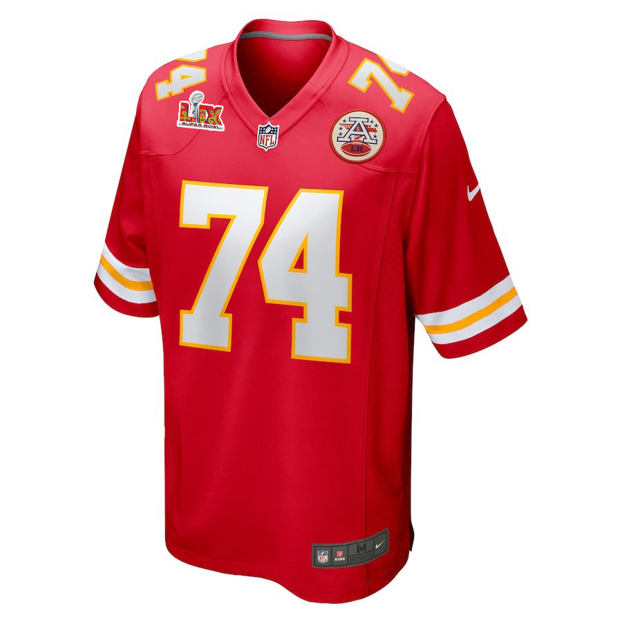 Jawaan Taylor #74 Kansas City Chiefs Super Bowl LIX Red NFL Jersey Men's