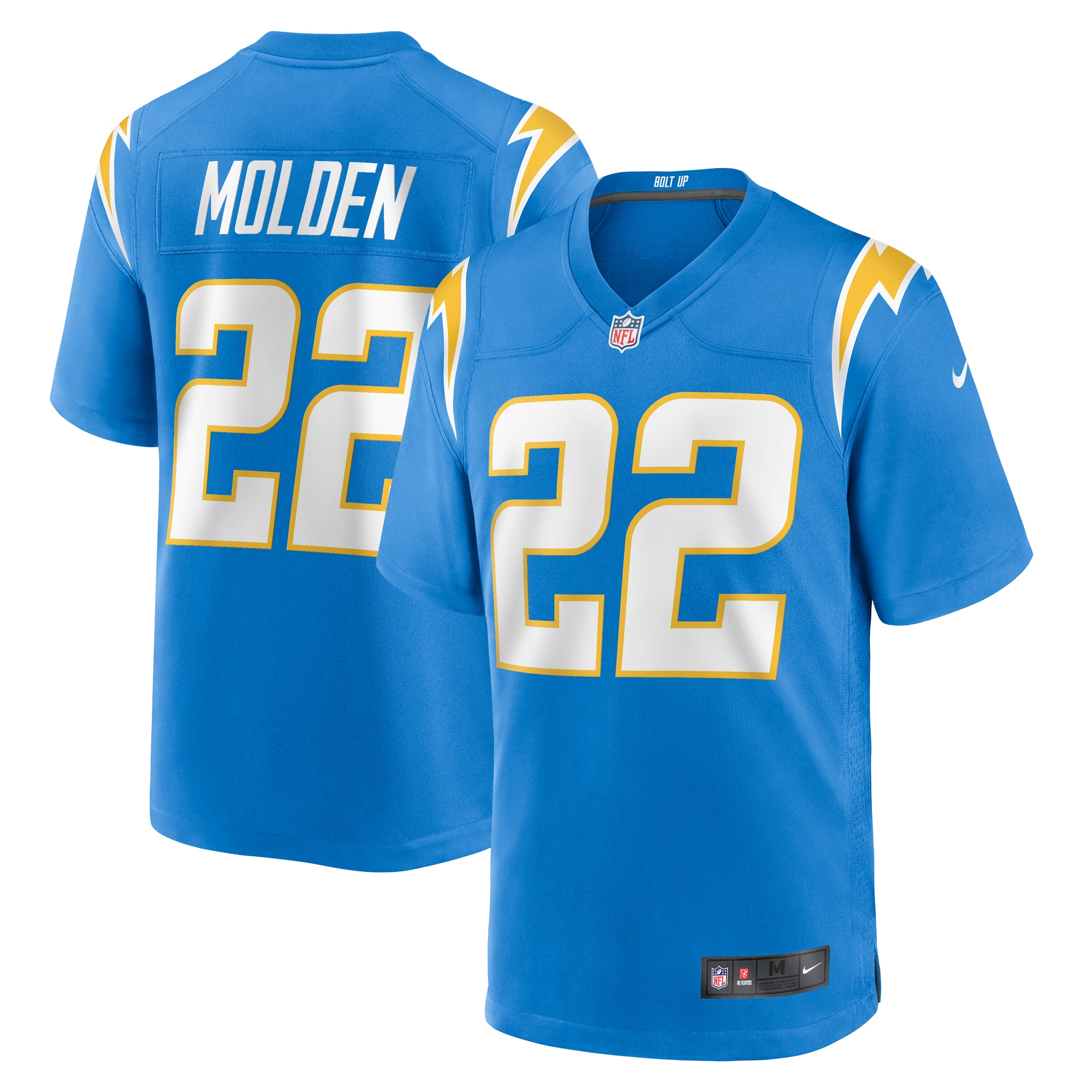 Los Angeles Chargers Elijah Molden Powder Blue Team Game NFL Jersey Men's