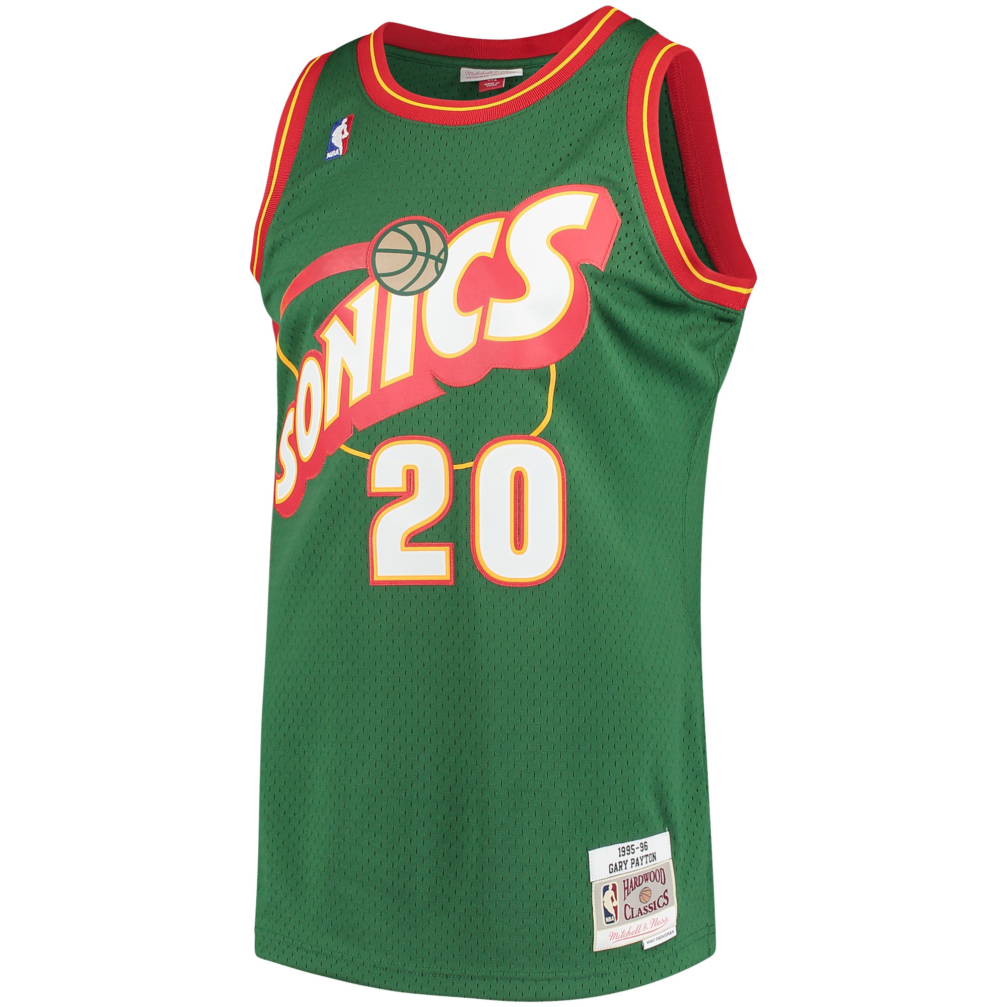 Mitchell Ness Gary Payton Green Seattle SuperSonics 1995-96 Hardwood Classics Swingman NBA Jersey Men's