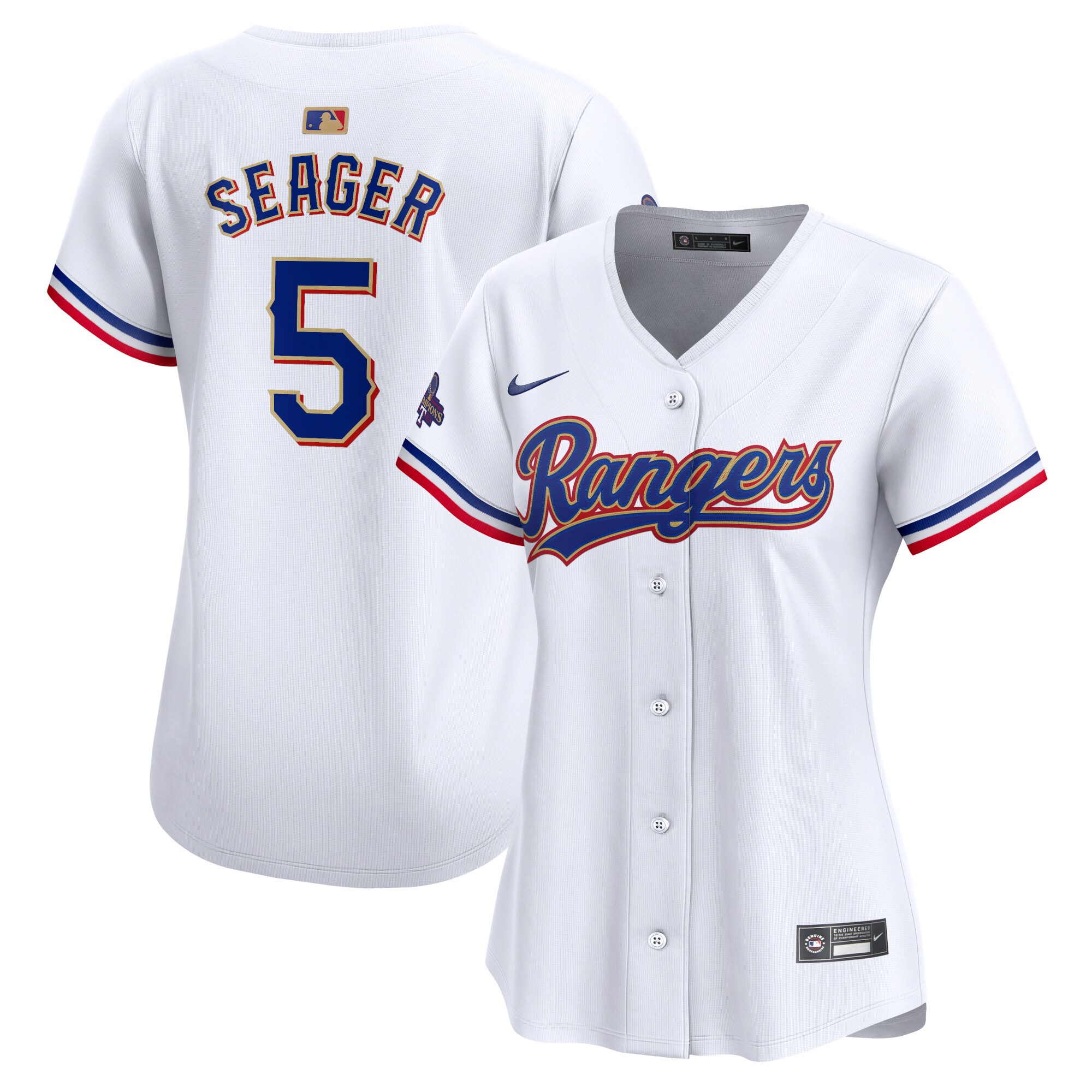 Texas Rangers Corey Seager White 2024 Gold Collection Limited Player MLB Jersey Women's