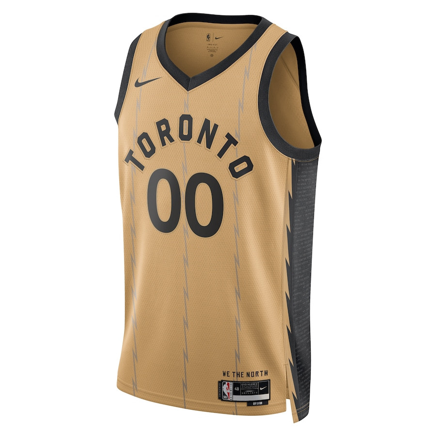 Toronto Raptors 2023/24 City Edition Swingman Custom Gold NBA Jersey Men's