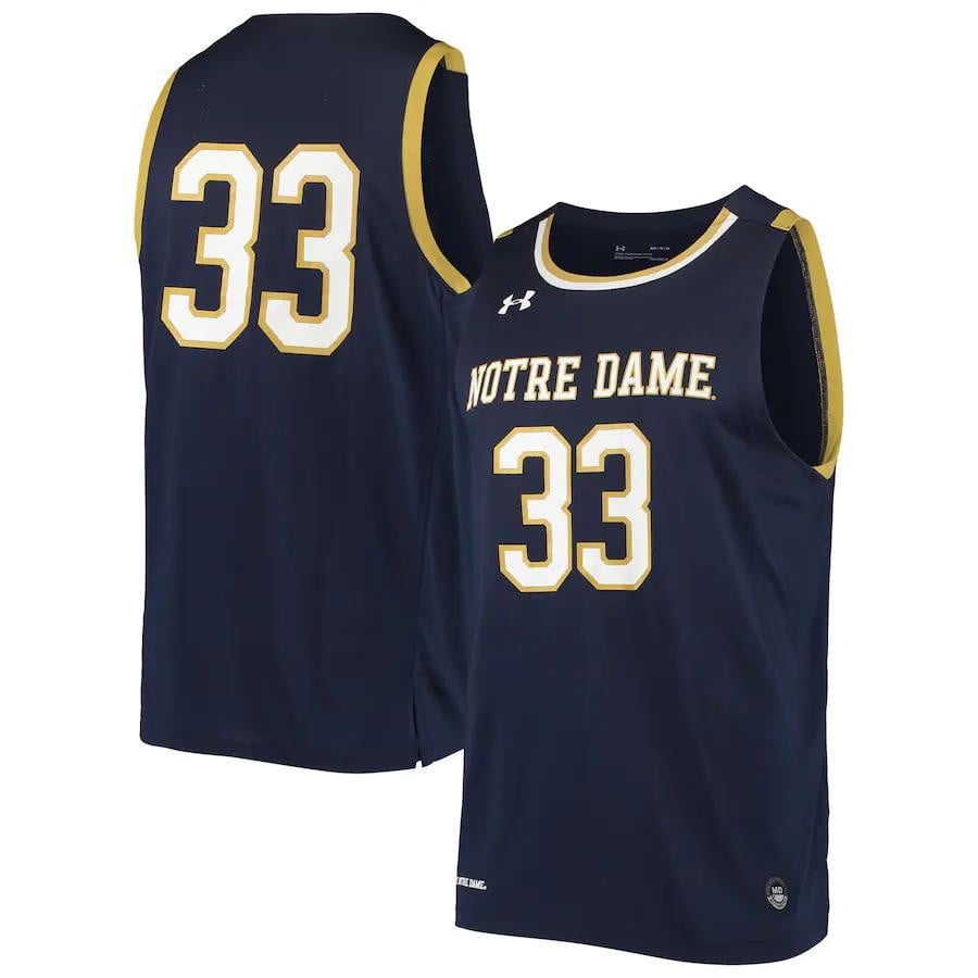 Notre Dame Fighting Irish Under Armour College Navy #33 NCAA Jersey Men's