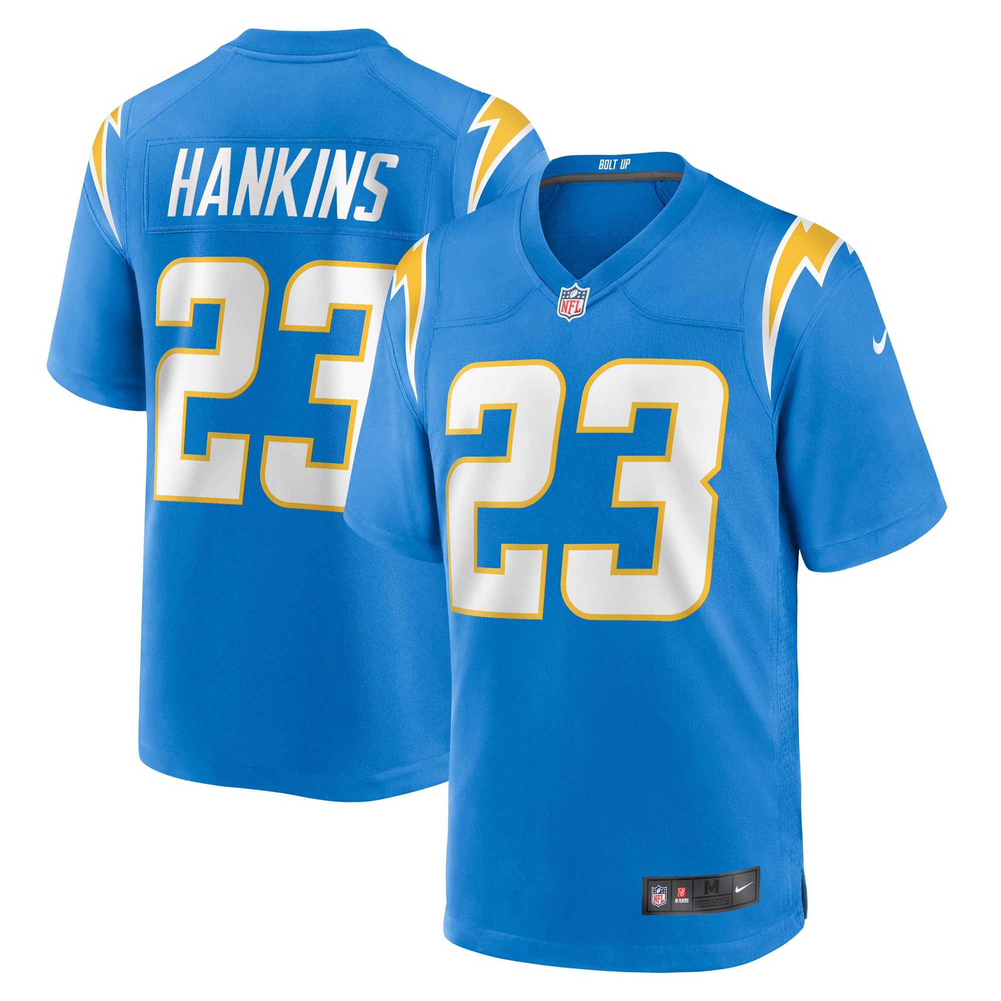Los Angeles Chargers Matt Hankins Powder Blue Team Game NFL Jersey Men's