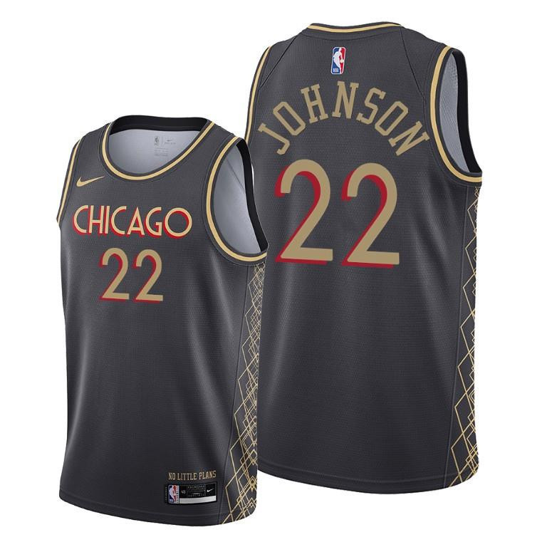 Alize Johnson Chicago Bulls Black City Edition 24 NBA Jersey Men's