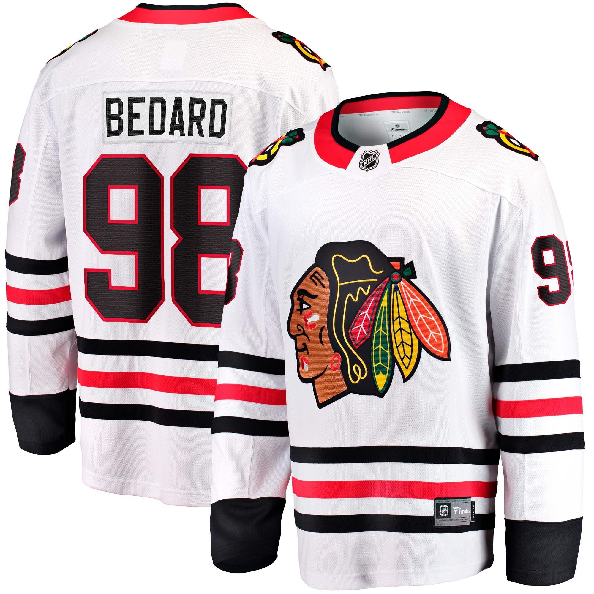 Chicago Blackhawks Connor Bedard White Away Breakaway Player NHL Jersey Men's